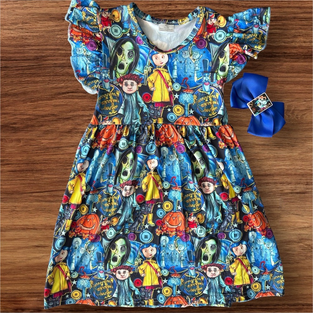 Coraline Jones dress and bow